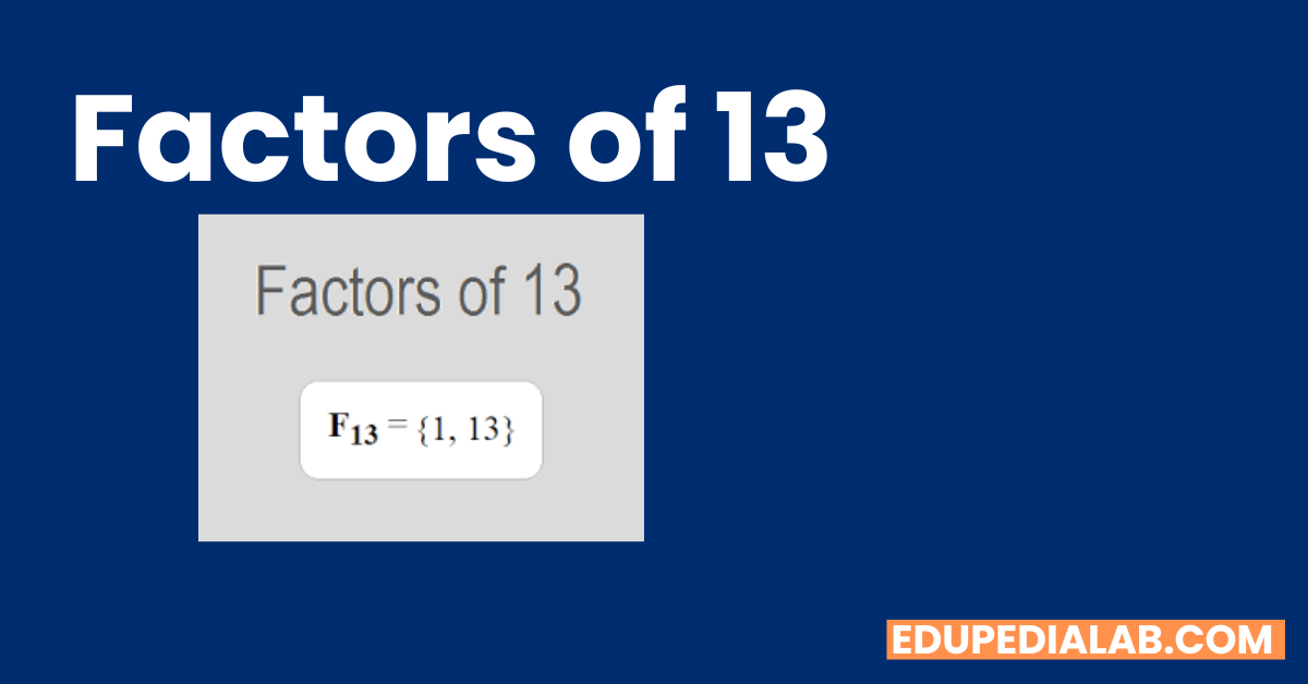 Factors Of 13