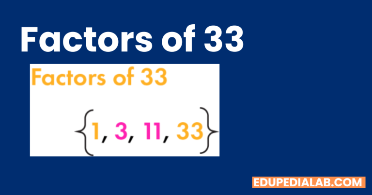 Factors Of 33